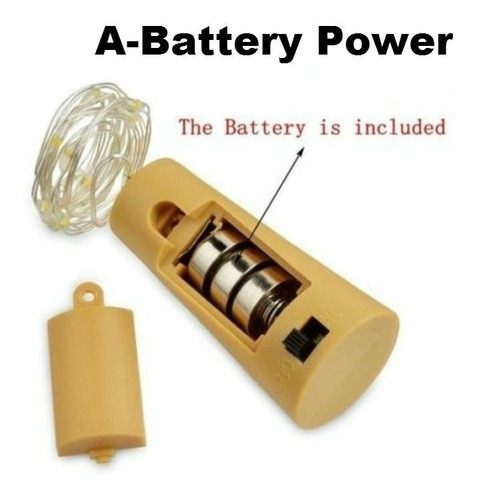 Luz Para Tapón De Botella En Forma De Corcho (blanco Cálido)