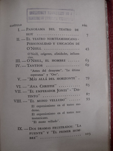 O' Neill Y El Teatro Contemporáneo, L Mirlas, Sudamericana (Usado)