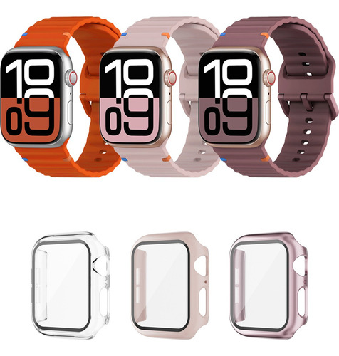 3 Correa + Funda Para Apple Watch Iwatch Series 10 46mm 42mm
