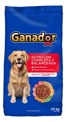 Alimento seco para perro Ganador adulto razas medianas y grandes 20kg