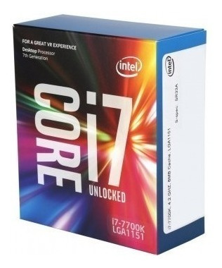 Procesador Intel Socket 1151 Core I7 7700k 4.2 Ghz S/cooler