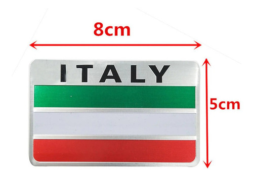 Emblema Metálico Bandera Italia Auto Fiat Ferrari Moto Vespa