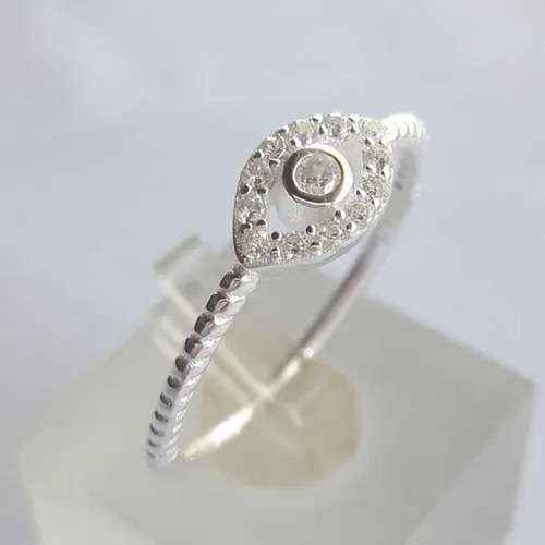 Imagen 2 de 10 de Anillo Plata 925 Cubic Zircon Ojo Horus Garantía Escrita