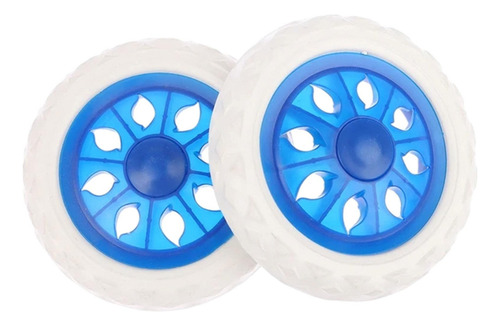 Ruedas Para Carrito De Compras Plegables De 2 Piezas, Azul