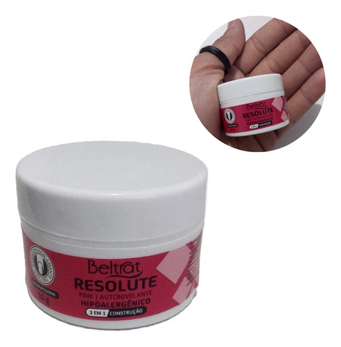 Gel Resolute Pink Autonivelante 3 Em 1 10g - Beltrat