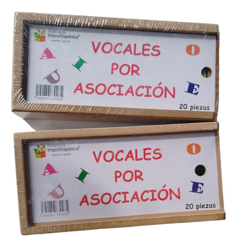 Kit De 2 Vocales Por Asociación C/20 C/u Piezas Didáctico 