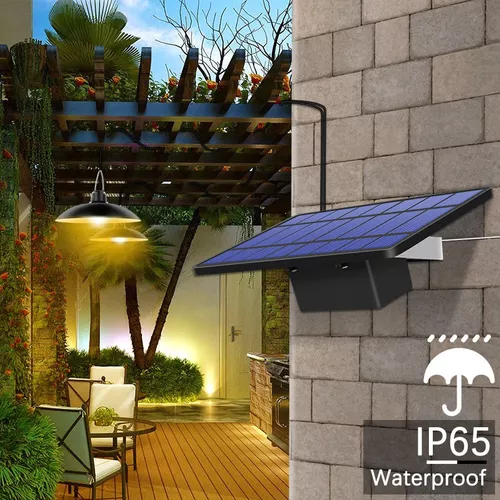 Luz Solar Interior Y Exterior Impermeable De Doble Cabeza Ip