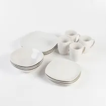 Comprar Set Vajilla 16 Piezas Platos Tazas Porcelana Green Bazar
