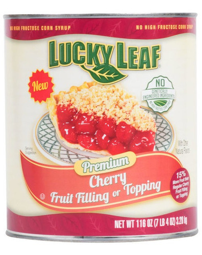 Conserva Cerezas Relleno Para Pay Lucky Leaf 3.28kg