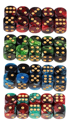 40x Dados De Juego De 6 Lados Dados De 16 Mm Para Enseñar