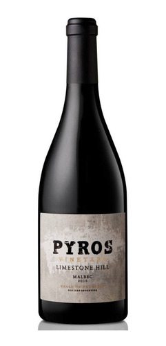 Vino Pyros Vineyard Limestone Hill Malbec 750ml.