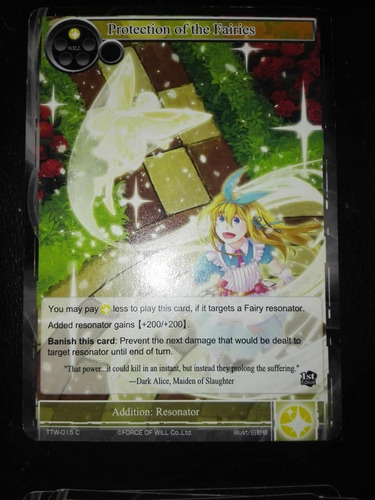 Protection Of The Fairies - The Twilight-carta Force Of Will