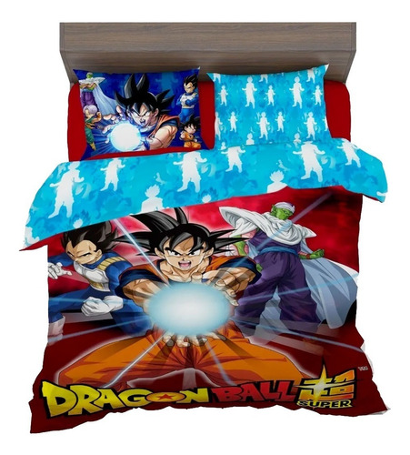 Set De Edredón Microfibra Matrimonial Dragon Ball Súper