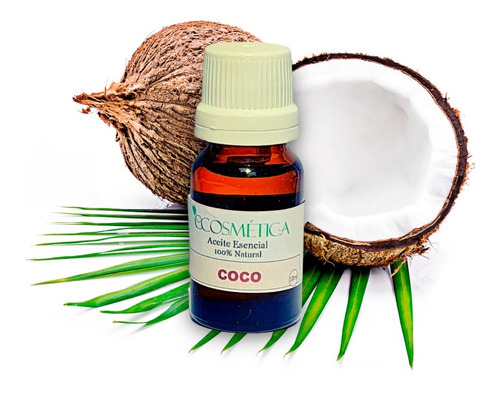 Aceite Esencial Natural De Coco Frasco 10 Ml Ecosmetica