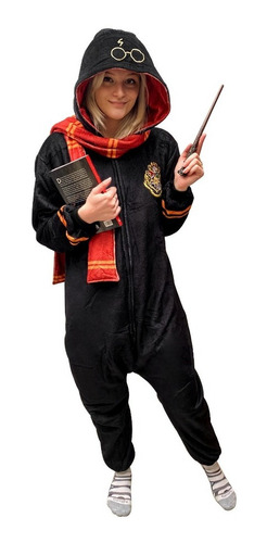 Imagem 1 de 9 de Pijama Macacão Kigurumi Traje Hogwarts Harry Potter Original