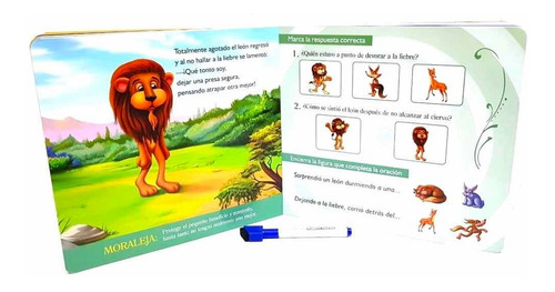 Imagen 6 de 7 de Libro Pizarra Mágica El Mundo Mágico De Las Fábulas 3-5 Años