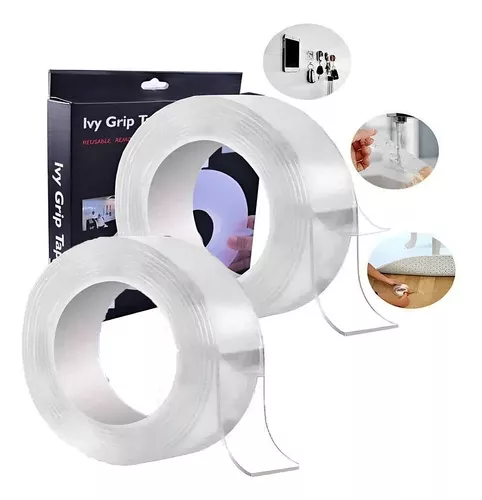 2x Cinta Doble Contacto Nano Tape Cinta Adhesiva Baño Imperm