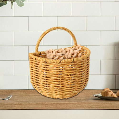 Cesta Colgante De Tejido Semicircular Para Decoración Del