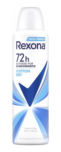 Antitranspirante Aero Rexona Cotton Dry 150ml Pack 6 Unid