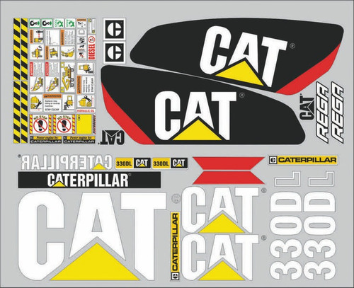 Calcomanías Caterpillar 330d Con Preventivos Originales