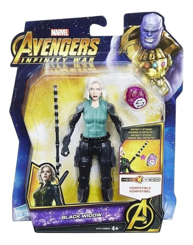 Viuda Negra Y Gema Avengers Infinity Wars Black Widow 14cm