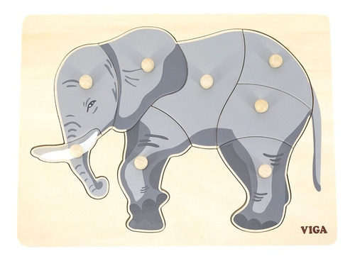 Puzzle Montessori Elefantes Viga