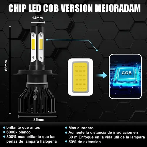 Qddd Kit De Faros Delanteros Csp Led Canbus 9003 H4 -