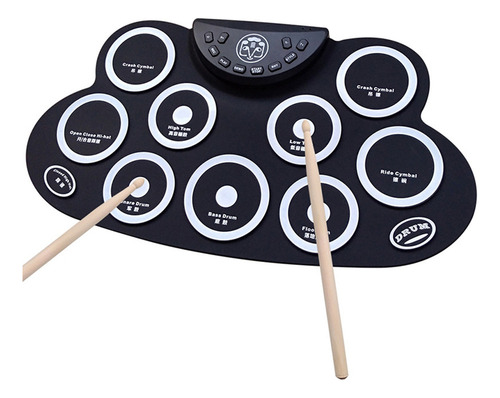 S Tambor Electrónico Portátil Hand Roll Drum Para
