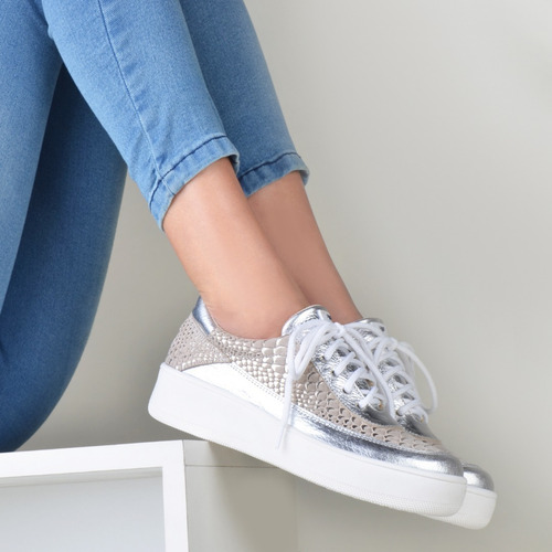Zapatillas Urbanas De Mujer De Cuero Katia - Ferraro