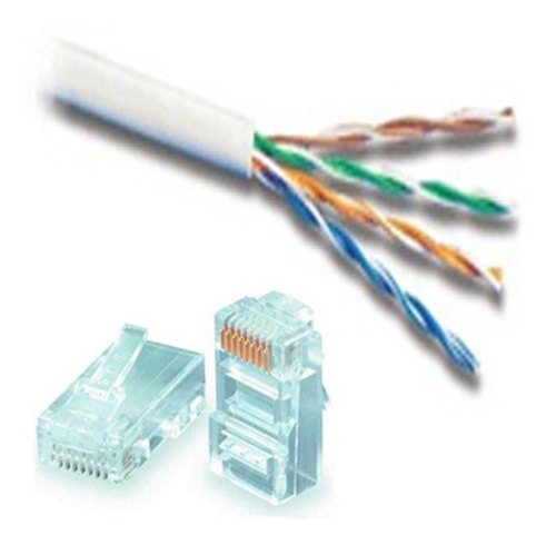 Cable De Red Utp Cat-5e + Conectores Gratis !!! (100mts)