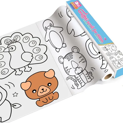 Papel Con Dibujos Para Colorear 3 Metros Niños Niña Color