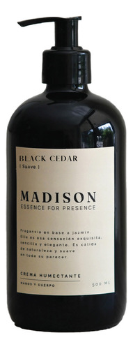  Crema Humectante 500 Ml Black Cedar Negro Madison