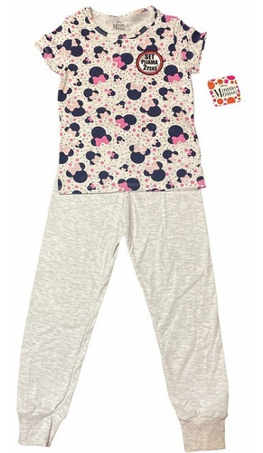Pijama Conjunto 2 Piezas Para Niña Estampada Minnie Disney 