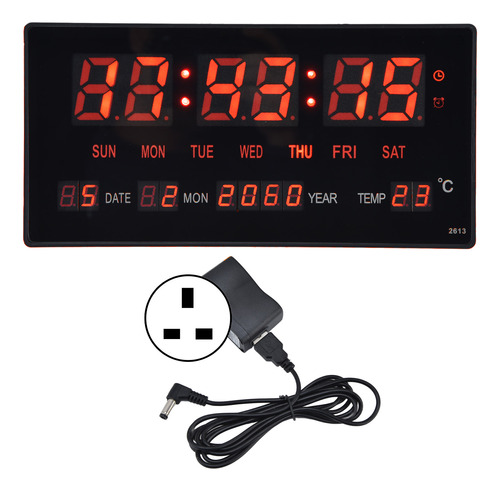 Reloj De Pared Digital Led, Calendario Simple, Escritorio Pa