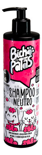 Shampoo Neutro P/ Cães E Gatos 500ml Bicho De Patas Fragrância Camomila