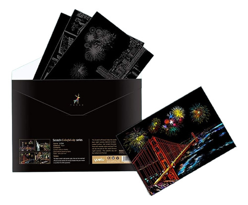Scratch Art Hojas Para Rascar A4 Paisajes America/europa 8u.