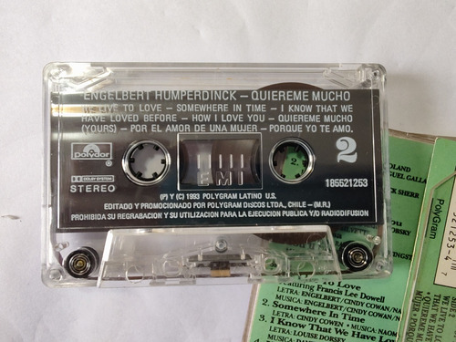 Cassette De Engelbert Humperdinck Quiéreme Mucho (#1817 (Usado)