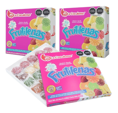 La Coculense - Frutilenas Dulces Camote Con Frutas 25 Piezas