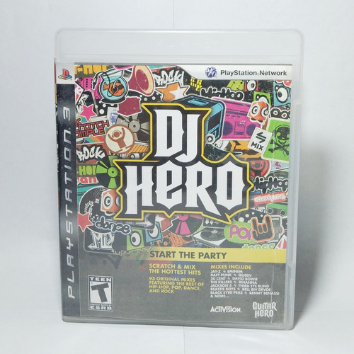 Tornamesa Dj Hero Ps3 Edición Start The Party +juego Físico Negro (Reacondicionado)