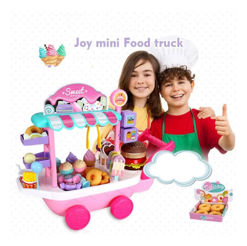 Set Juguetes Para Niños Con Carrito Helados Y Caramelo
