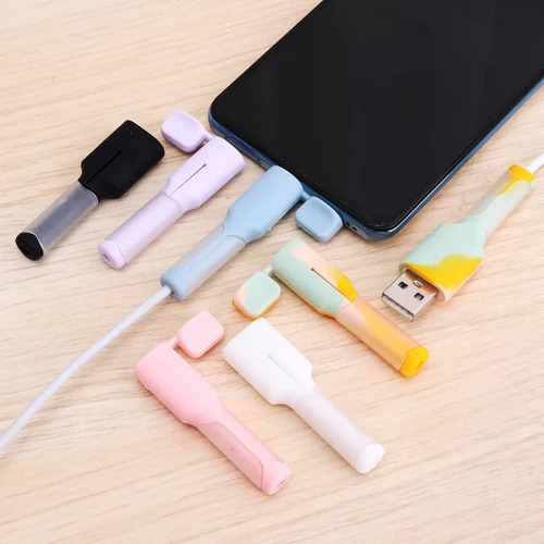Funda De Silicona Suave Tipo C, Cable De Carga, Protector, C