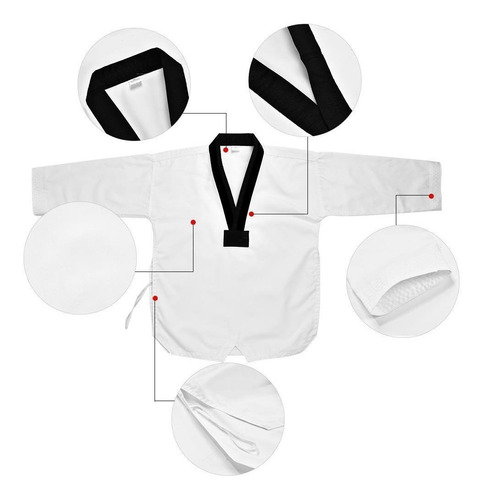 Completo Algodón Taekwondo Uniforme Sportwear Karate Disfraz