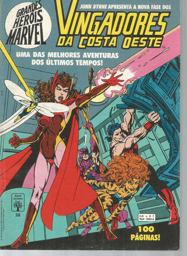 Grandes Herois Marvel N° 38 - Em Português - Editora Abril - Formato 13 X 19 - Capa Mole - 1992 - Bonellihq Cx447 H23