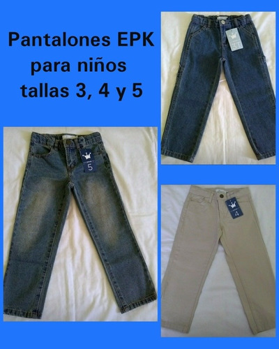 Epk Pantalones Para Niños Talla 3, 4 Y 5