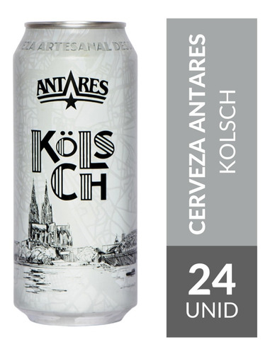 Cerveza Antares Kolsch 473ml. Lata Pack X 24 - Artesanal