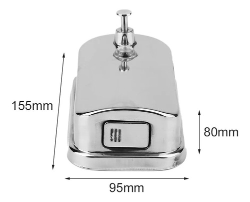 Imagen 5 de 8 de Dispensador Jabón Rellenable 500 Ml. Acero Inoxidable