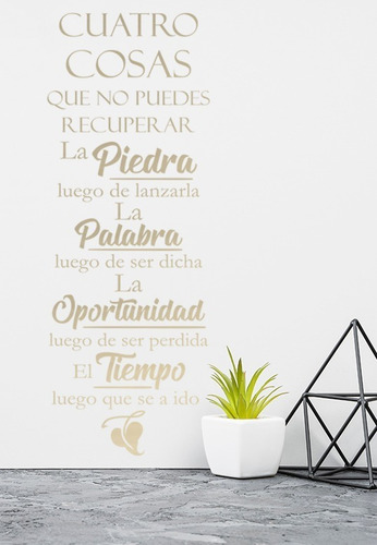Vinil Decorativo Frase Para El Hogar 55x150 Fácil Aplicación Color