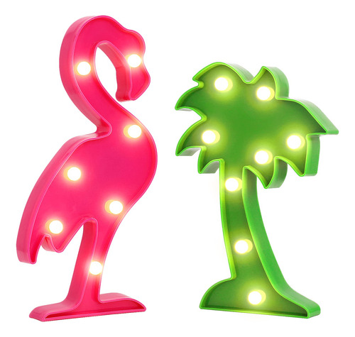 Acelist Tropical Luau Party Supplie Flamingo Palm Tree Sign