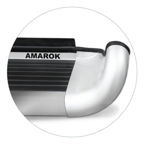 Estribo Lateral Amarok 2013 Branco Cristal Personalizado