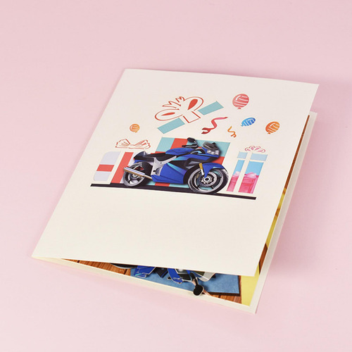 Regalos Del Día Para Papá Tarjeta De Motocicleta 3d